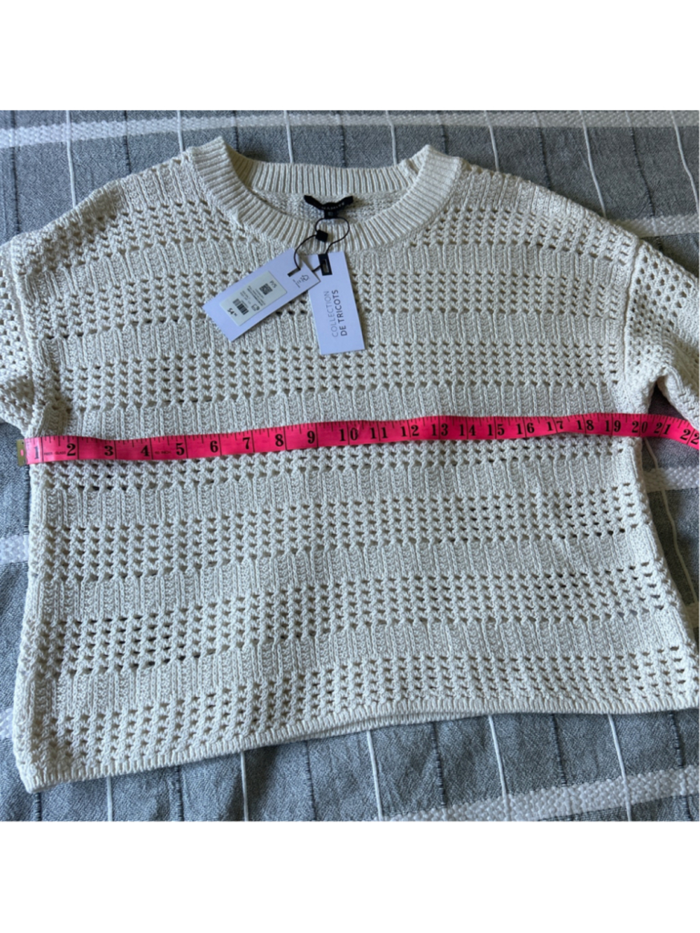 Women's Knitwear Beige Crew Neck Sweater Size S - Picture 7 of 8